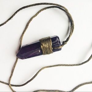 Purple Crystal Chakra Necklace